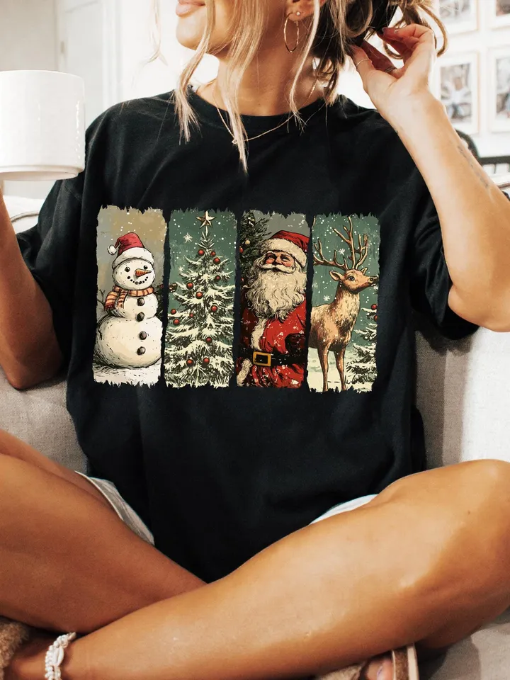 Retro Christmas PNG, Christmas Shirt PNG, Vintage Christmas PNG, Santa Claus png, Christmas Sublimation, Merry Christmas png, T-shirt design