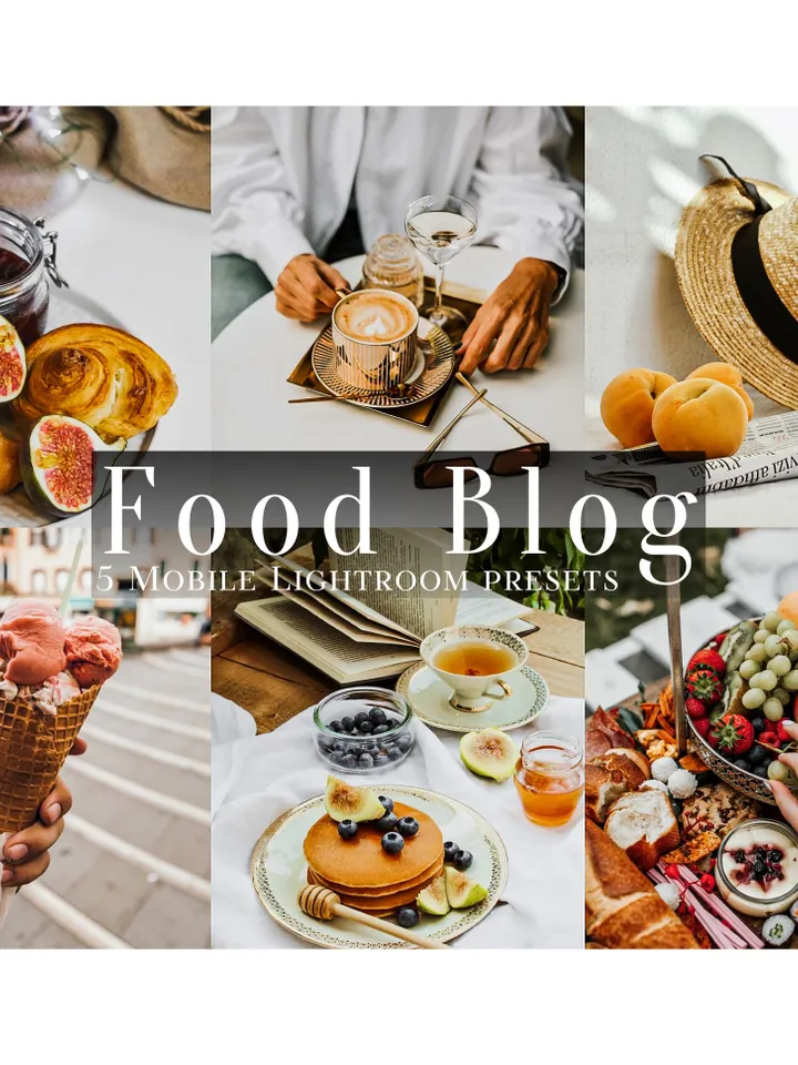 Mobile Lightroom Presets, Lightroom presets for food, Aesthetic presets, Photo filters for food, for food blogger, Cook
