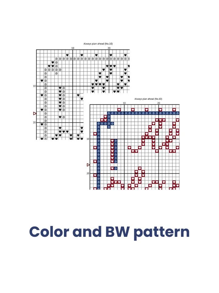 Cross stitch pattern Always plan ahead, xstitch chart PDF, easy cross stitch pattern for beginners