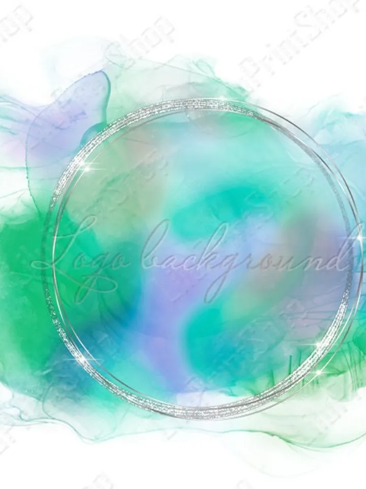 Mardi gras Logo Background Png Green and purple Alcohol ink logo design Round silver logo overlay Green circle logo instant download