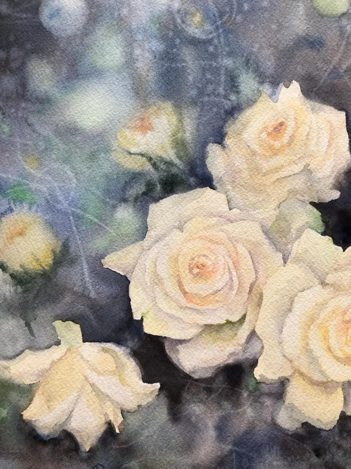 Roses Original Painting Flowers Watercolor Painting Floral Wall Art