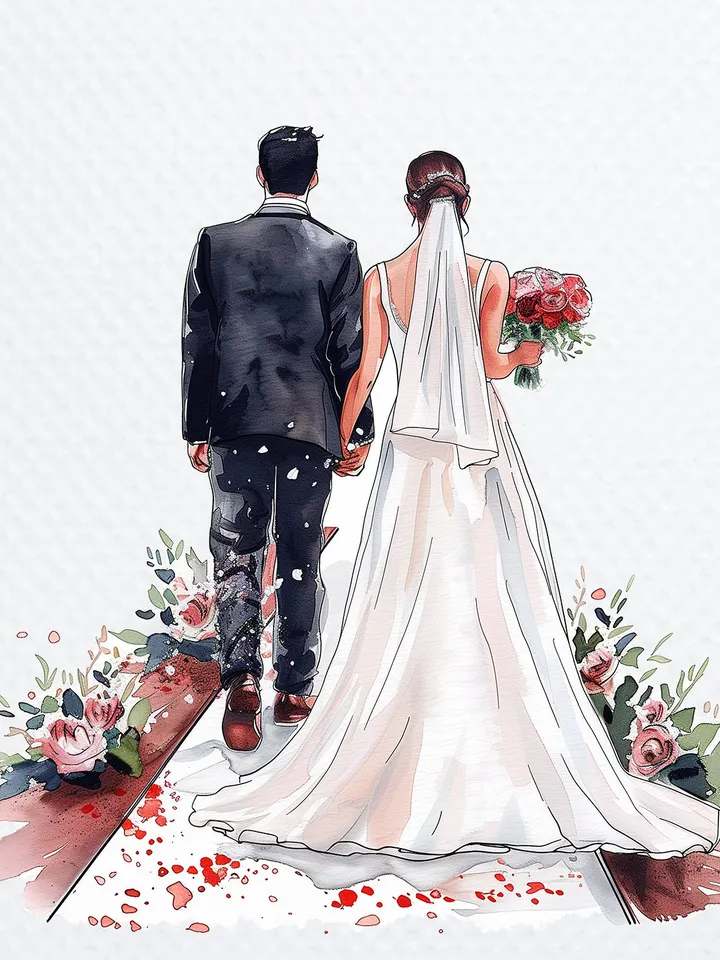 12 Wedding Couple PNG Pack for Wedding Invitation, Printable Watercolor clipart for sublimation, Digital download, Paper craft, junk journal