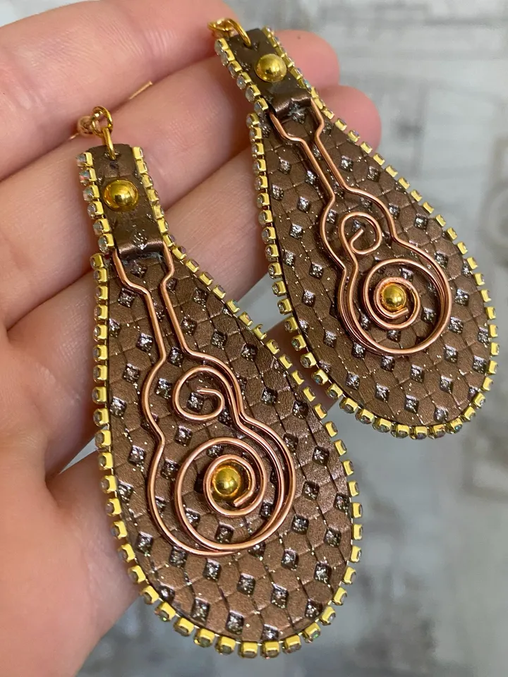 Designer handmade earrings. Handmade jewelry.