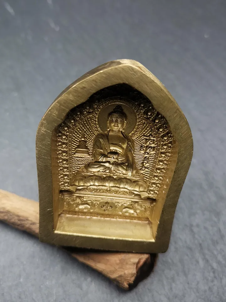 Shakyamuni Tsa Tsa Mold,Old Version 5cm Height,Gandhanra Unique Tibetan Buddha Statue Mould For Making Clay Statue,Tsha Tsha