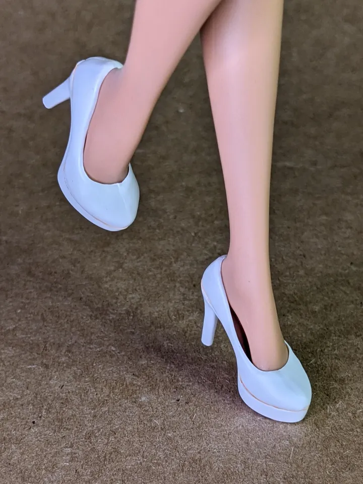 White heels shoes for fashion female dolls (Color Infusion, MH)