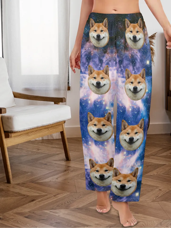 Custom Dog Photo Pajamas, Personalized Pajamas Pants with Photo, Pet Pajamas