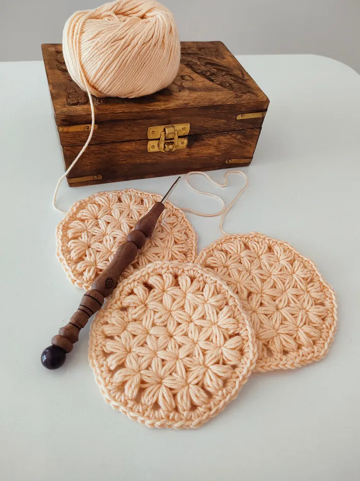 Coaster Crochet pattern, flower coaster crochet pattern, easy coaster instant download