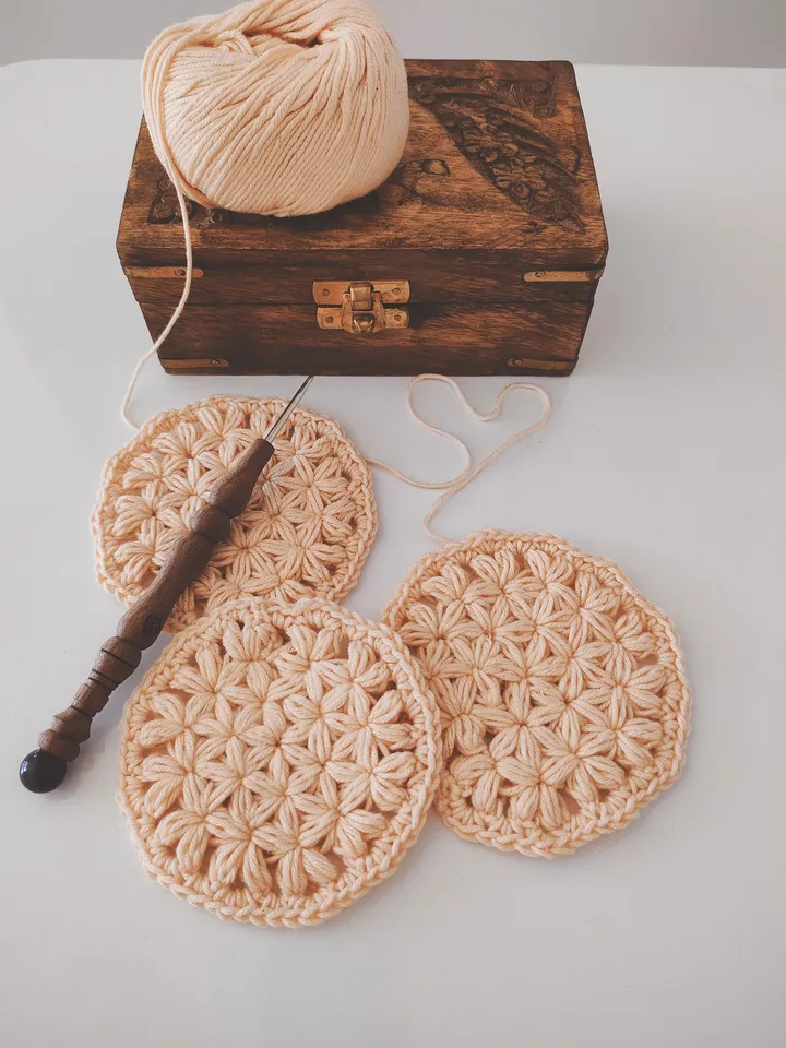 Coaster Crochet pattern, flower coaster crochet pattern, easy coaster instant download