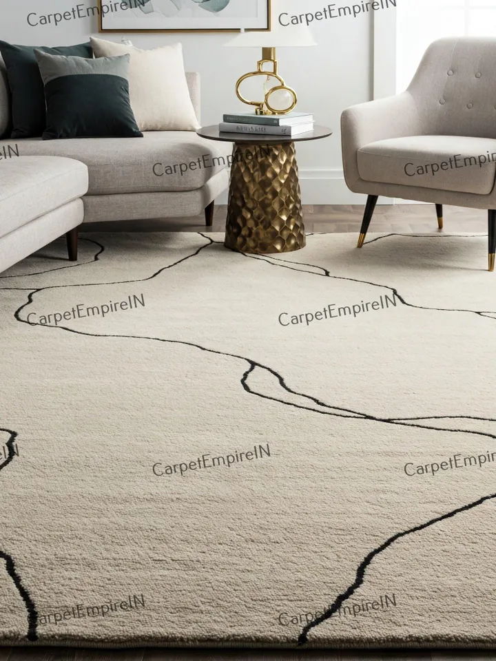 8x10 Line Rug | Handmade, Area rug for living room, home decor–Available in Multiple Size, 4x6,5x7,6x9,8x10,9x12,10x14, bedroom rug, kid rug