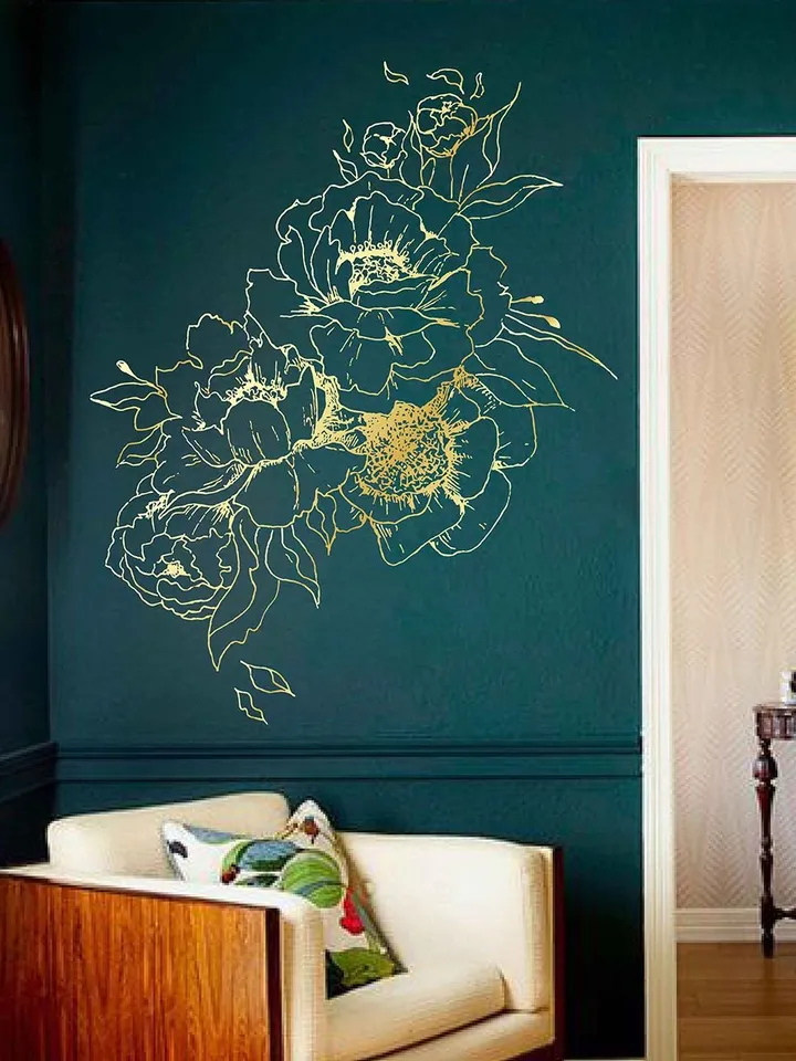 Peonies Flowers Wall Decal Sticker ik3523