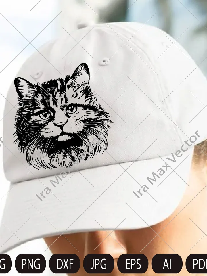 Cat Face Svg ,Fluffy cat Svg cute kitten face svg, cute cat face svg, cat faces svg, Cat head svg, cat image, kitten cut file,cat svg
