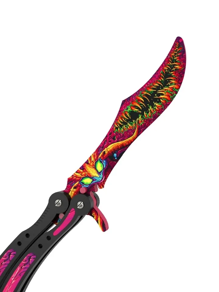 Wooden knife Butterfly Speed Beast CS GO / folding / made of wood / Butterfly Hyper Beast CS GO