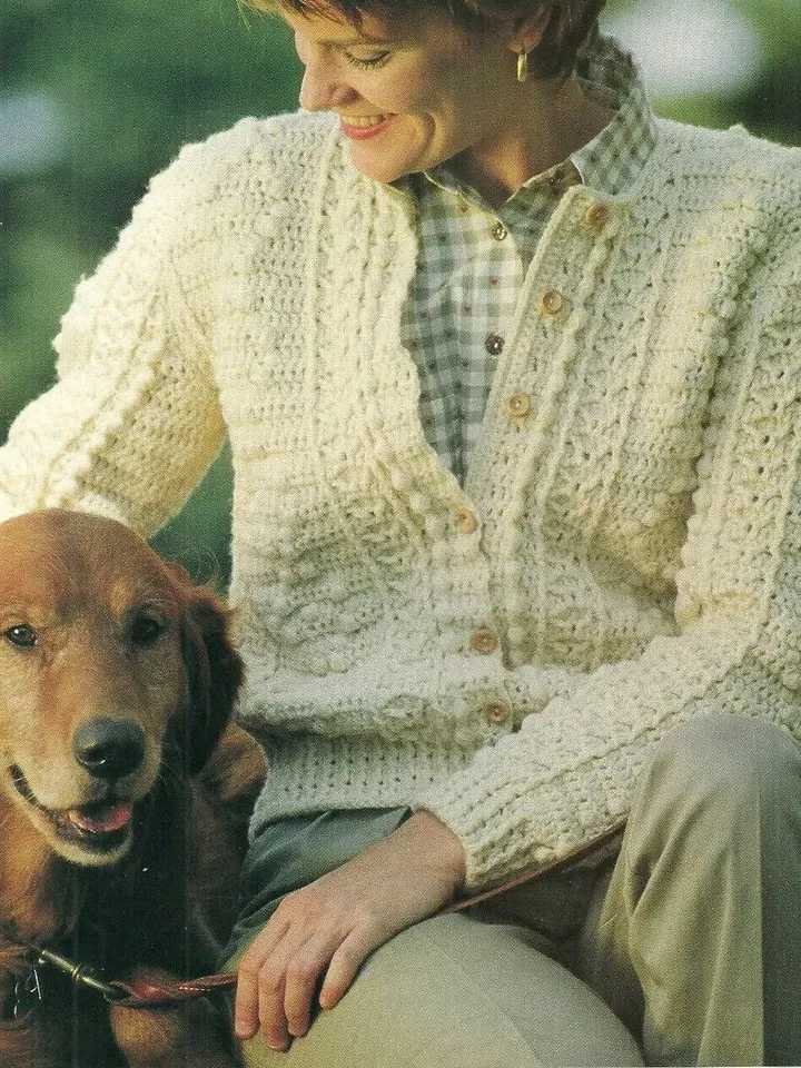 Aran cardigan crochet pattern, women cardigan crochet, aran cardigan pdf