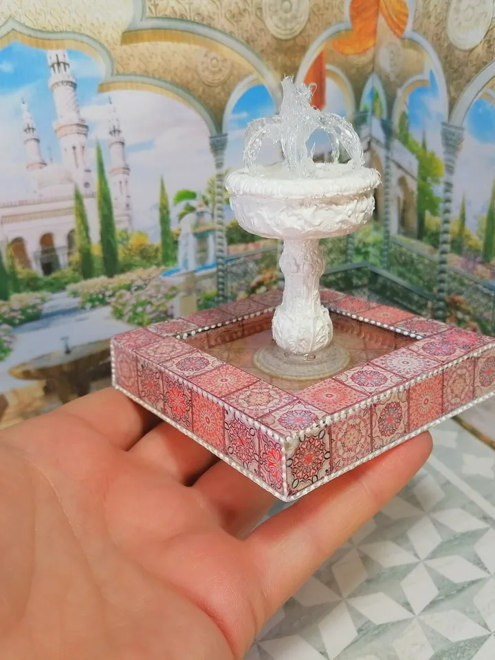 Miniature fountain. Fountain for the collection of dolls.