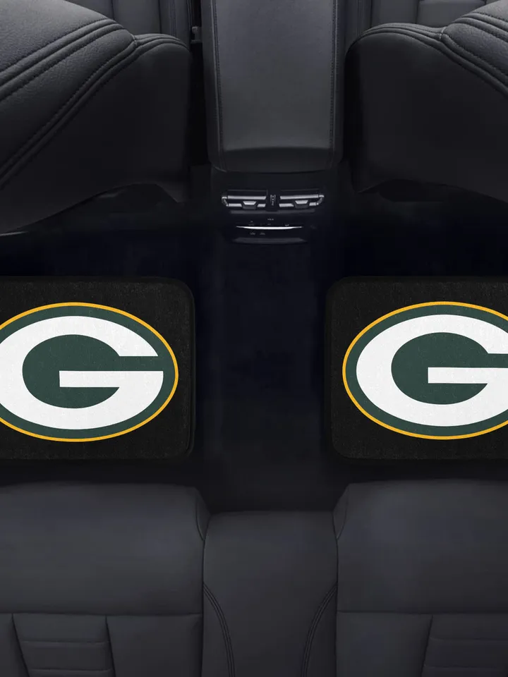 Green Bay Packers Back Car Floor Mats Set of 2