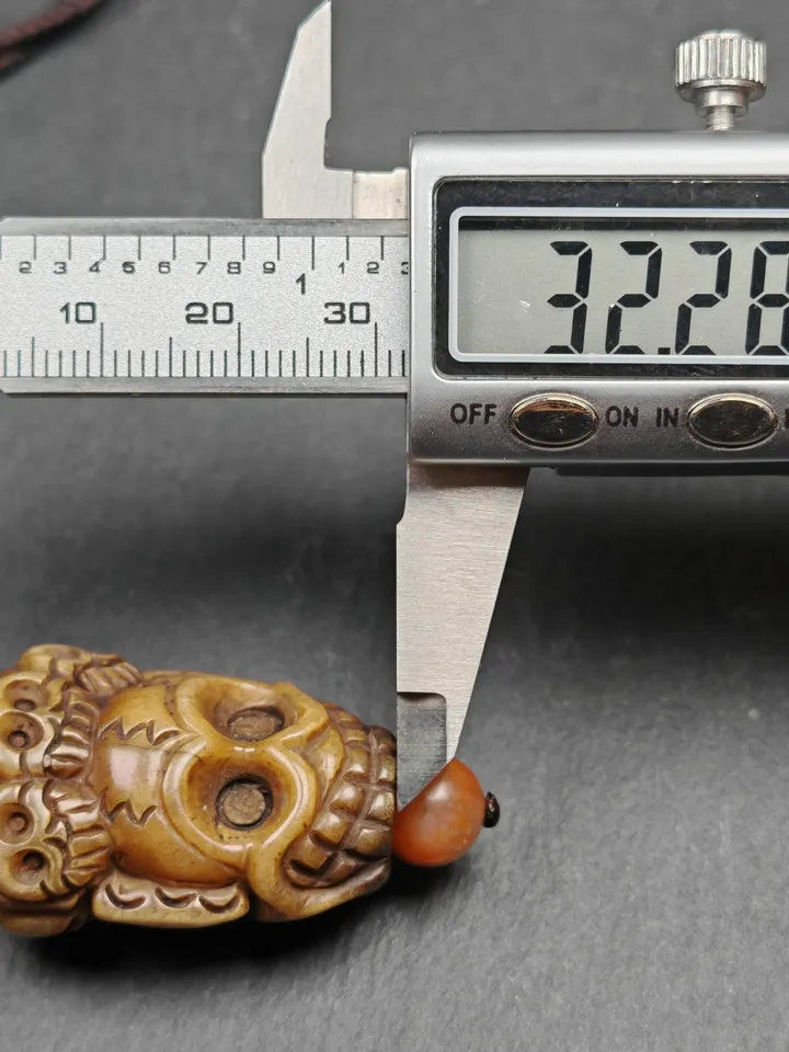 Unique Citipati Skull Protective Charm,Gandhanra Vintage Tibetan Amulet,Spiritual Necklaces,Made of Deer Antlers and Kapala