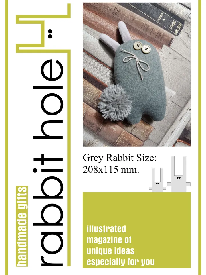 Easter Bunny sewing pattern PDF, digital tutorial in english, stuffed animal diy