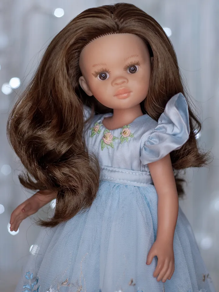Paola Reina clothes, Silk dress, shoes, underwear, tulle skirt, Paola Reina dress, 13 inch doll clothes, Doll clothing