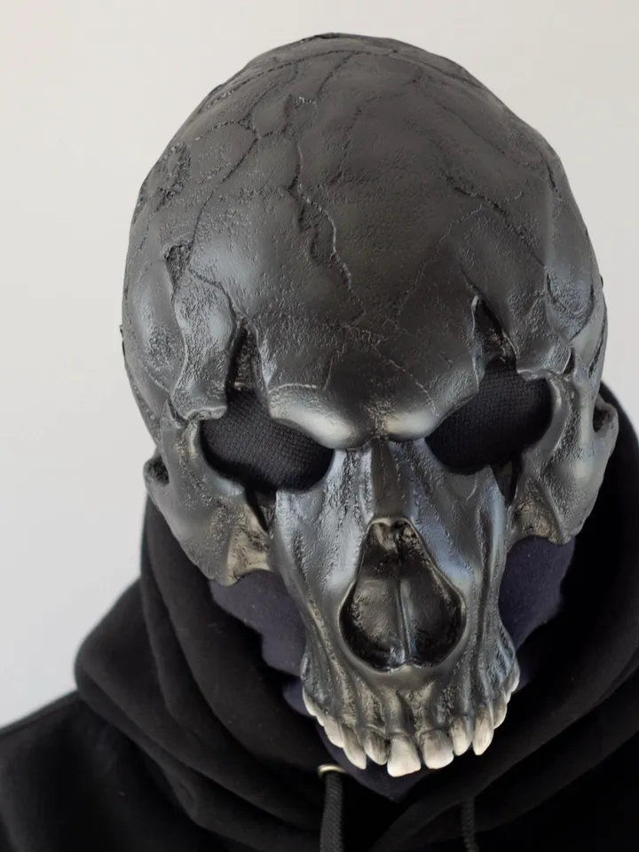 Black Balaclava mask, Monster mask, Demon Skull, Biker Mask, Halloween Mask Scary, Custom Cosplay Mask, Creepy Mask