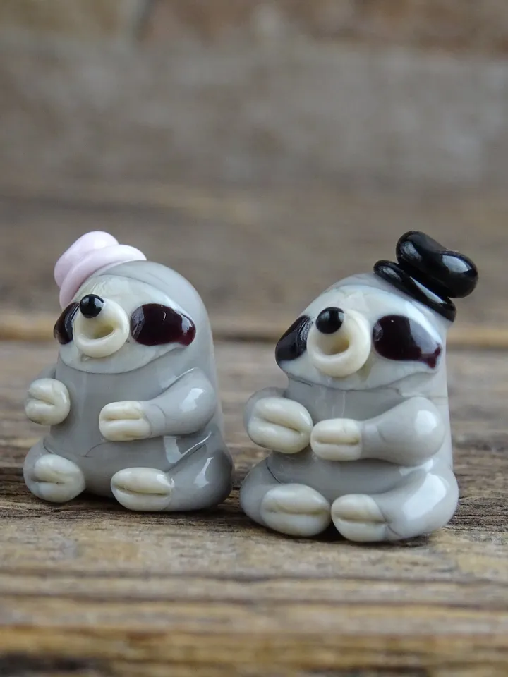 SLOTH GIFTS Sloth figurine Sloth ornament I love you Engagement ornament Couples ornament Baby sloth Glass sloth tiny