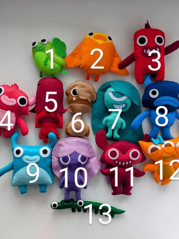 Endless alphabet Monsters Felt toys, Endless Numbers - Set toys
