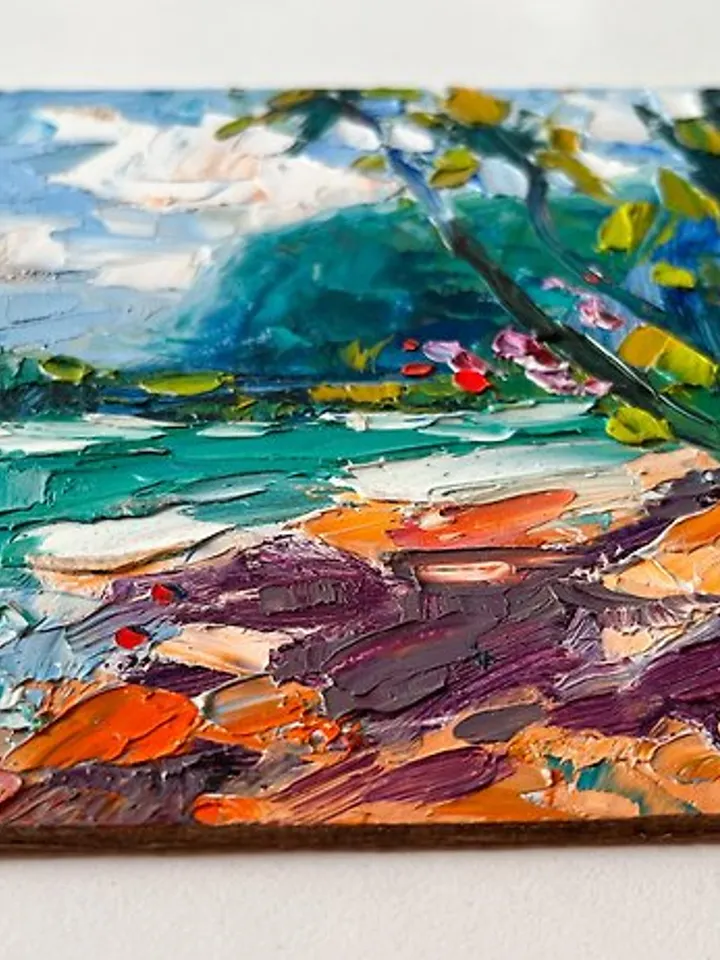 Hawaii Painting Original Art Seascape Art Palm Tree Art Beach Painting