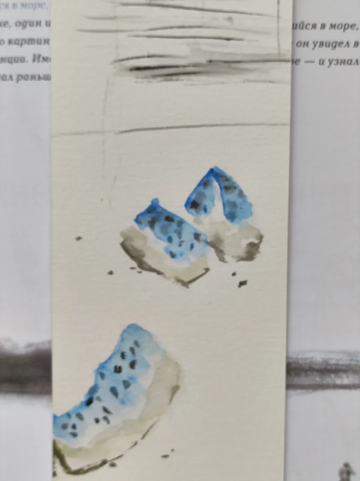 Handpainted bookmark.Watermelon