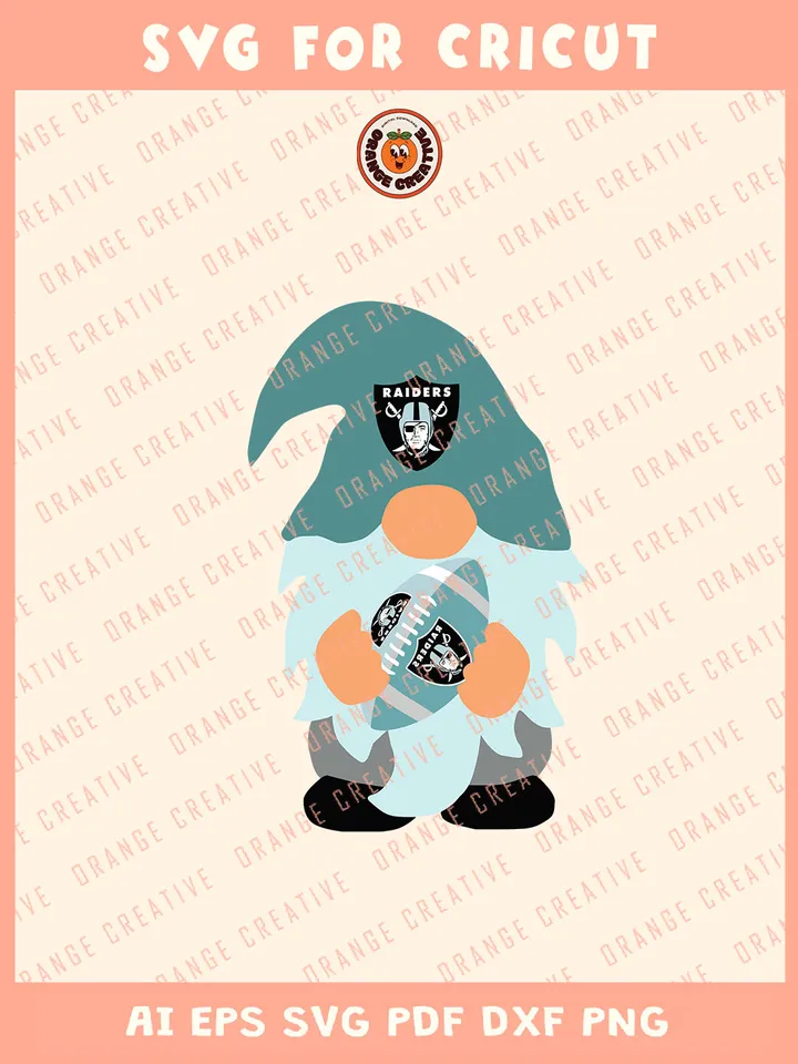 Las Vegas Raiders x Gnomes Svg, NFL Las Vegas Raiders Team Svg, NFL Football SVG for cricut, Raiders Team Gift For Girls, Svg Files for Cricut, Png, Dxf, Digital Download