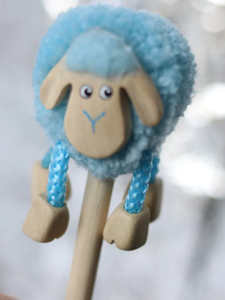 Personalised pencil topper funny gift for kids party bags fillers cute Lamb favours farmer gift