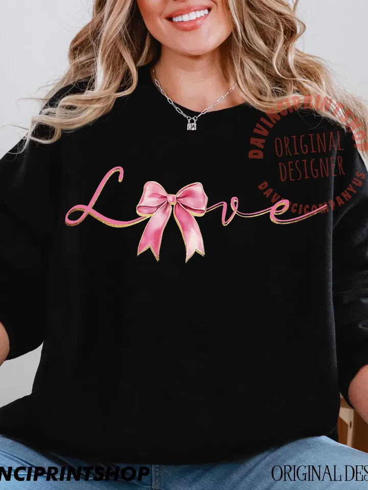 Love Coquette png, Love png, Pink bow png, Valentines Shirt Sublimation, Valentines png, Coquette bow png, Aesthetic Valentines, love, pink