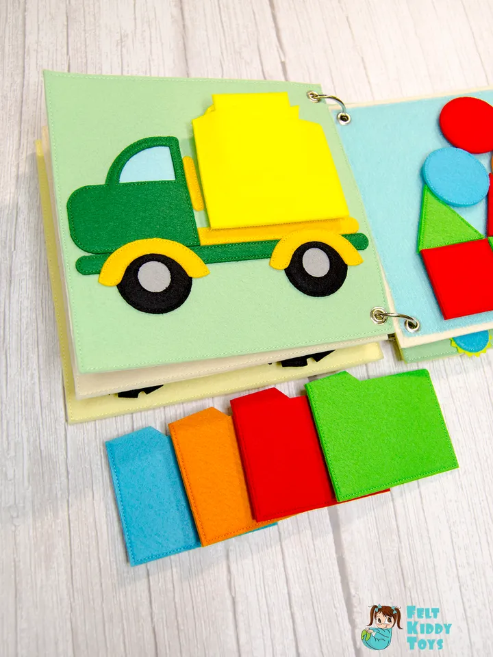 Transport quiet book, gift for toddler