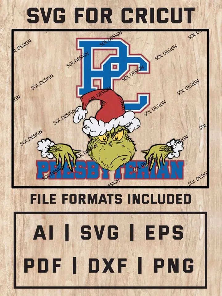 Grinch Presbyterian Blue Hose SVG, NCAA SVG Design, NCAA Presbyterian Blue Hose SVG, NCAA Blue Hose Cricut, Christmas Svg, Grinch svg, Digital Download