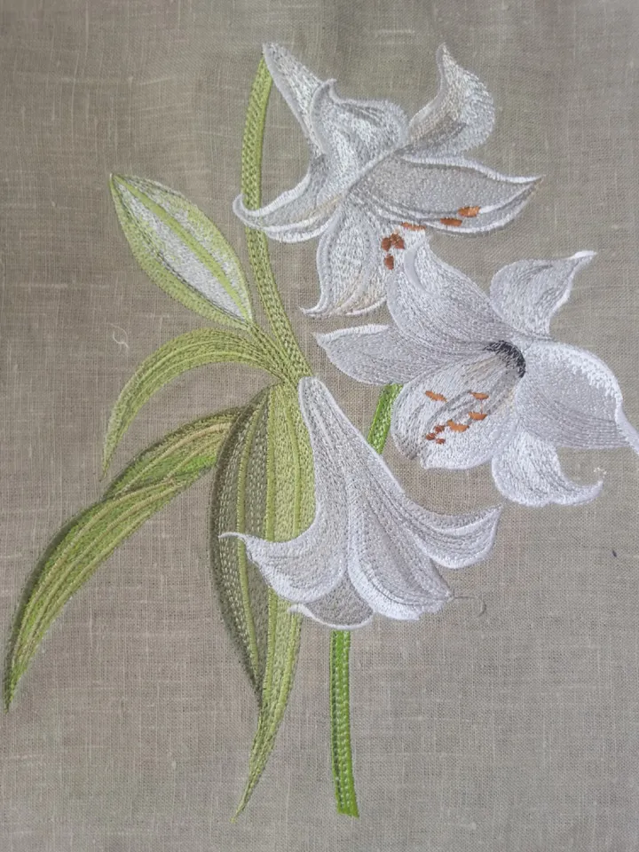 Lilies 10x12 Machine Embroidery Design DIGITAL EMBROIDERY