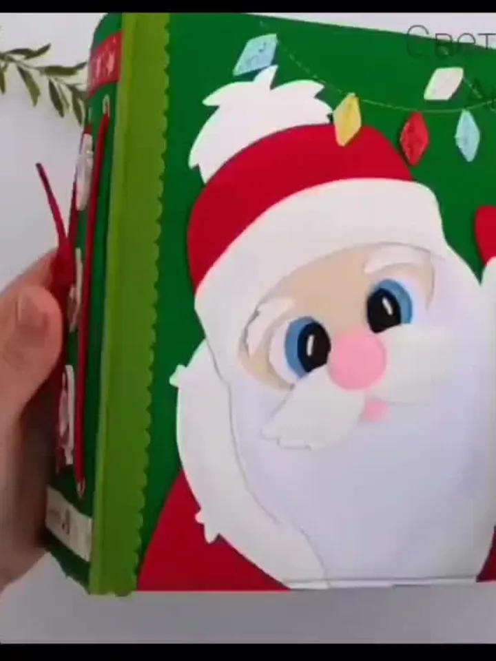 Christmas Quiet Book pattern PDF toddler, Santa's Felt book svg, Baby activity book pdf, Sensory book kids, felt sewing pattern baby