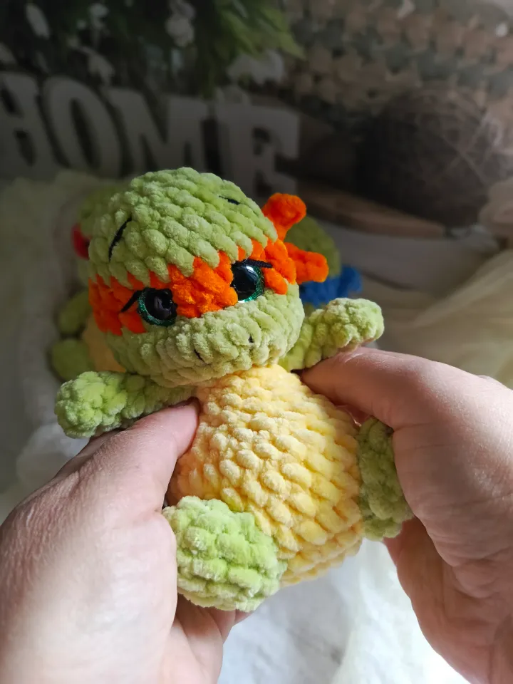 Ninja Turtles Amigurumi Crochet Toy Pattern PDF, Stuffed Plush Easy Amigurumi Animal Crochet Pattern