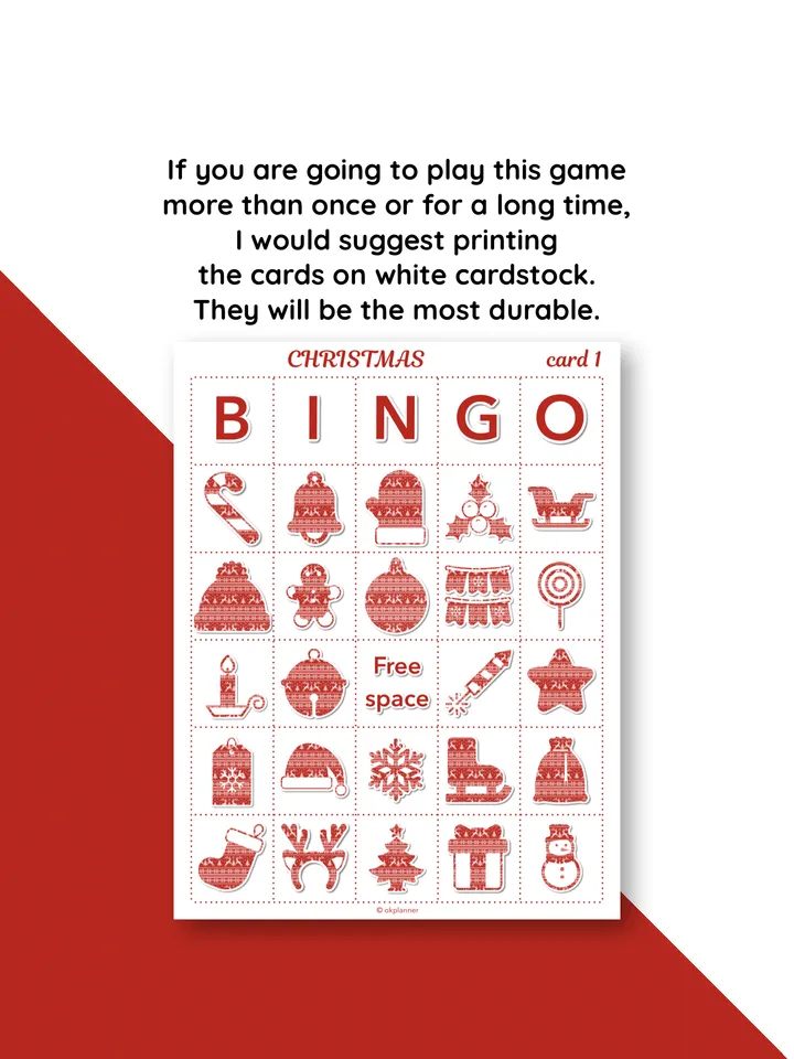 Christmas bingo game. Family game. Stocking stuffers. Holiday tradition. Christmas bingo cards. Christmas party game.