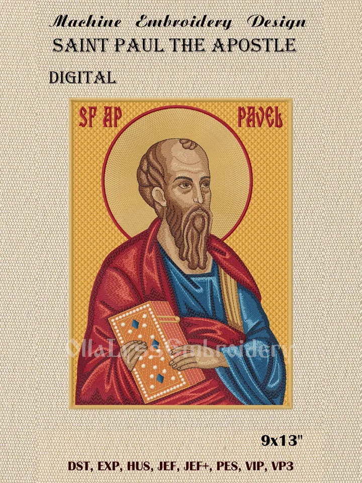 Saint Paul the Apostle embroidery design