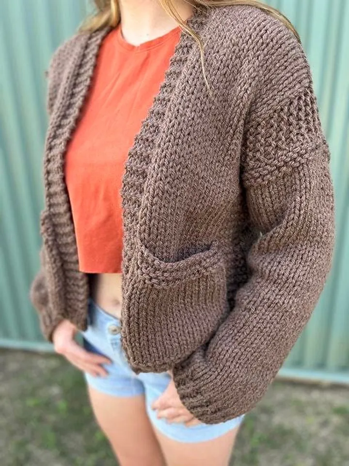 Cardigan pattern, chunky cardigan pattern, easy women cardigan , knitting patterns pdf