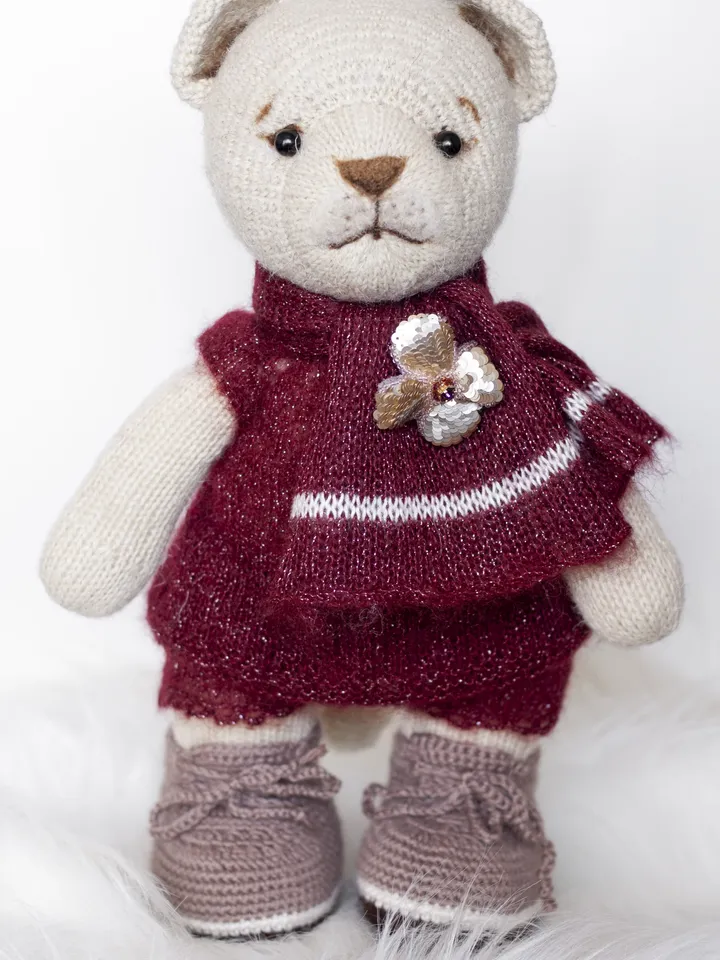 Amigurumi Lion, Doll clothes, Crochet animal lion, Handmade stuffed toy, Mohair toy, Wool babys toy, Organic toy