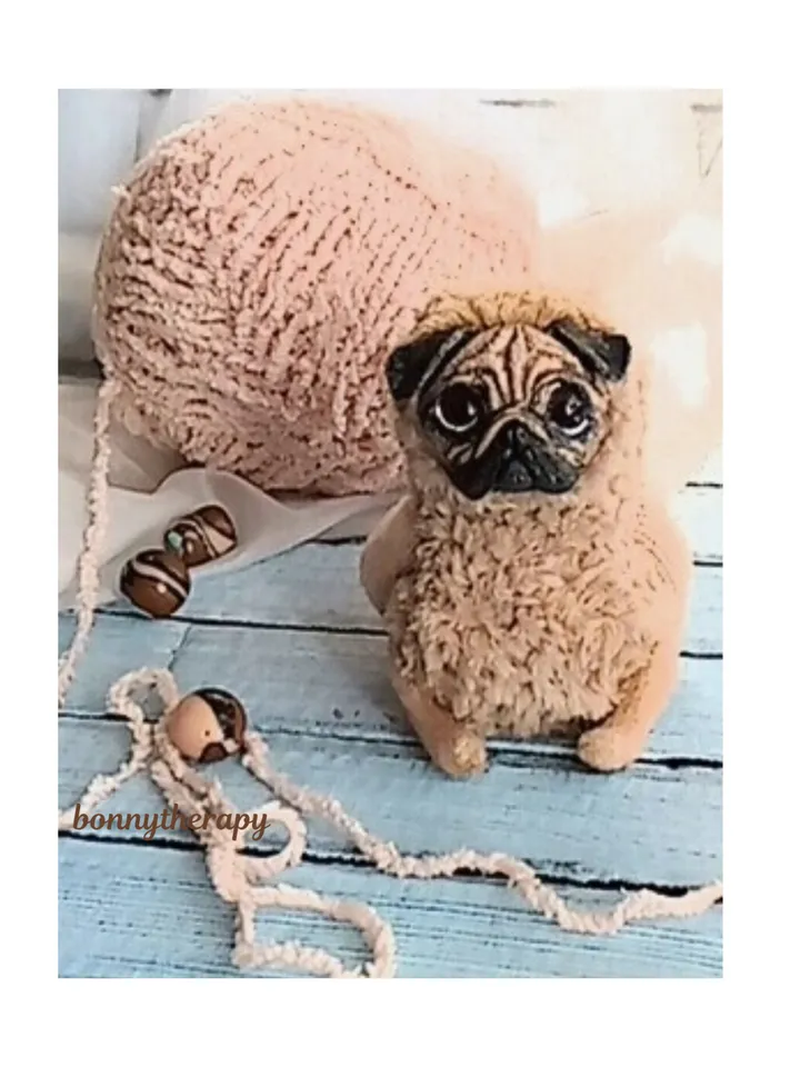 toy pug puppy 4 inches, pug puppy plush.