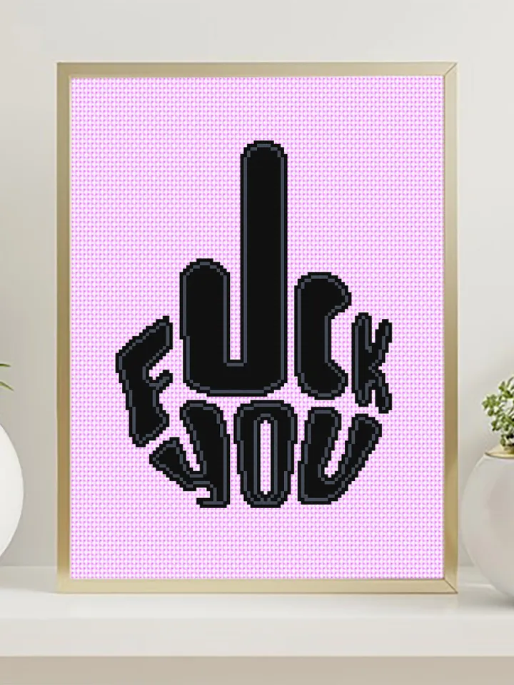 Fuck you cross stitch pattern PDF download Rude cross stitch chart, Fuck pattern digital PDF, Embroidery for adult #Q10