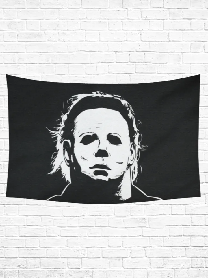 Michael Myers Wall Tapestry, Cotton Linen Wall Hanging