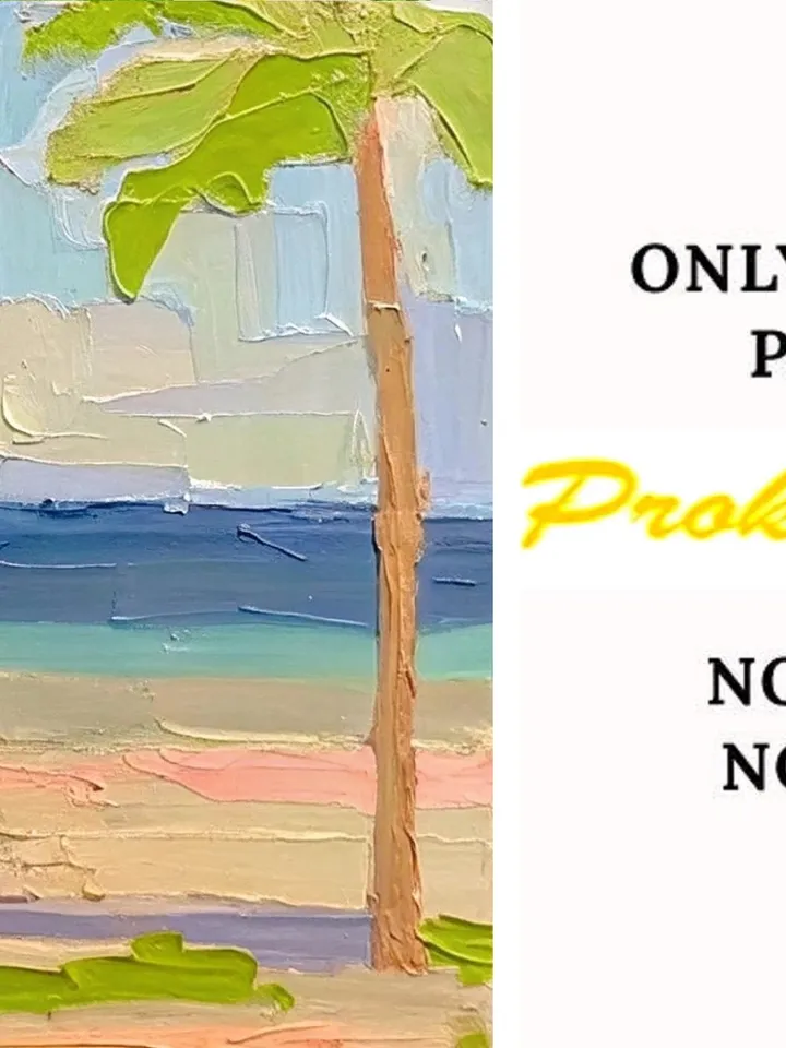 San Diego Painting Beach Travel Original Art Impasto Oil Painting Gift Camper Vanlife Impressionist Small Artwork by ArtProkopaloSv