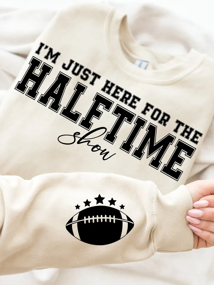 Football Game Day SVG PNG, Trendy Football Svg, Team Halftime Svg, Funny Football Svg, Football Cut Files, I'm Just Here For The Snacks Svg