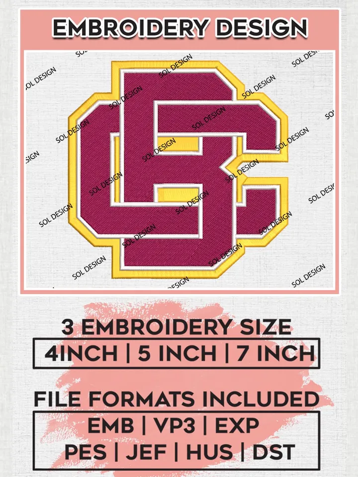Bethune Cookman Wildcats Logo Machine Embroidery Design, NCAA Bethune Cookman Wildcats Embroidery Design Design files, NCAA Embroidery Designs, NCAA Machine Embroidery Designs, Digital Download