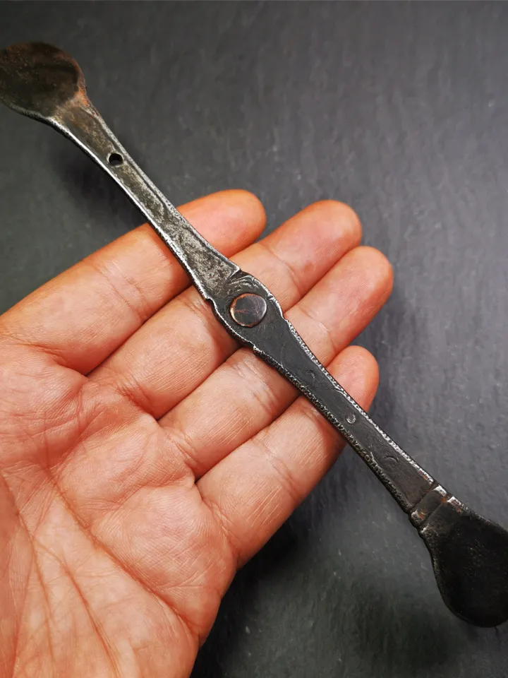 Gandhanra Handmad Tibetan Buddhist Tsog Offering Spoon,Serving Ritual Implement for Worship Ceremony,7.5" Length