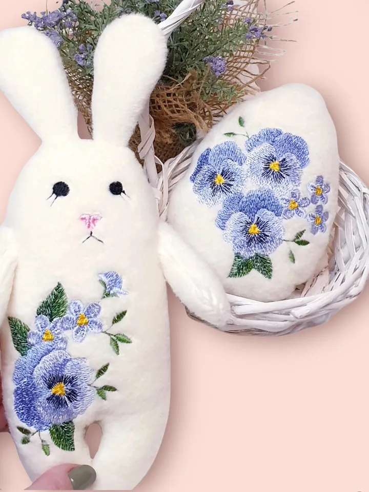 Easter Egg Easter Rabbit Toys Machine embroidery design In The Hoop Project Machine Embroidery Patterns ITH embroidery Digital Pattern