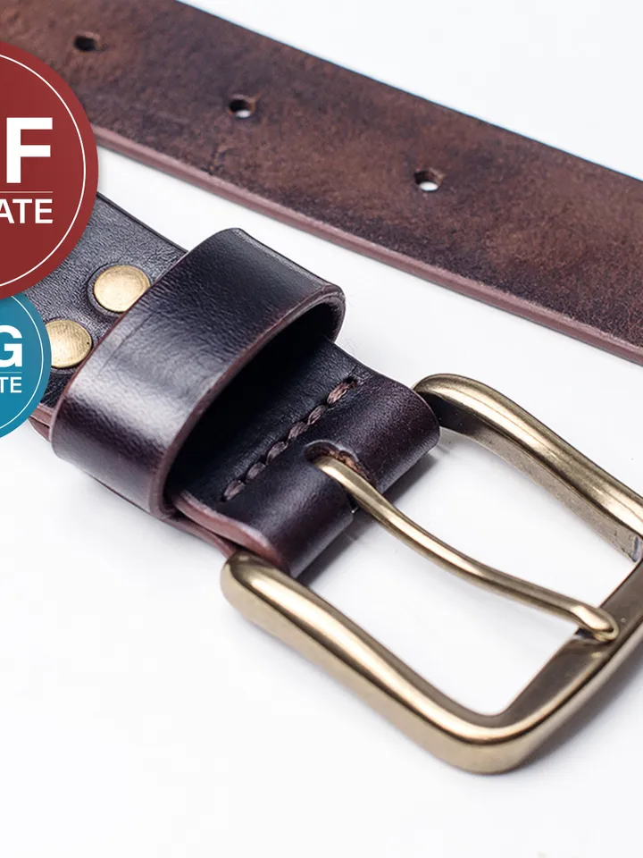 Leather Belt Template Set: Strap Marking & Cutting (PDF, SVG)