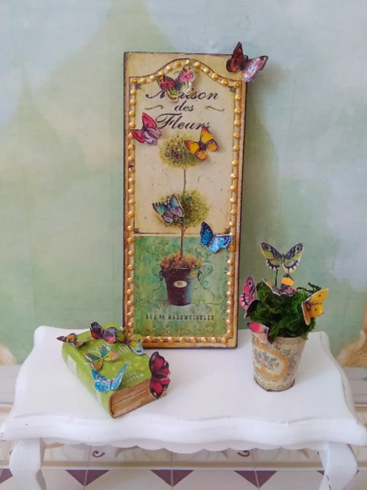 Accessory set.Dollhouse miniature.1:12 scale.
