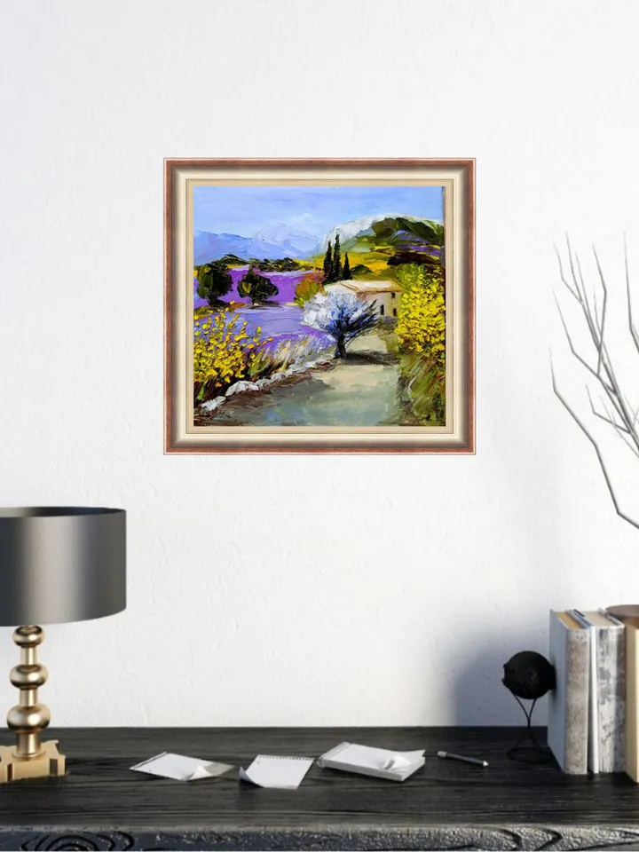 Provence in bloom painting Original Art Impasto Oil Painting Canvas Painting